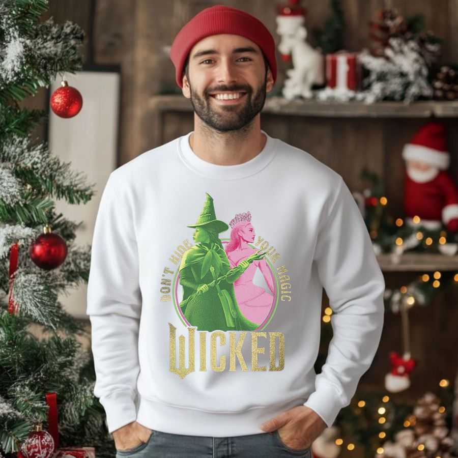 Wicked Bold Logo Sweatshirt - Official Musical Theatre Design Pullover 2 Wicked Bold Logo Sweatshirt - Official Musical Theatre Design Pullover 2